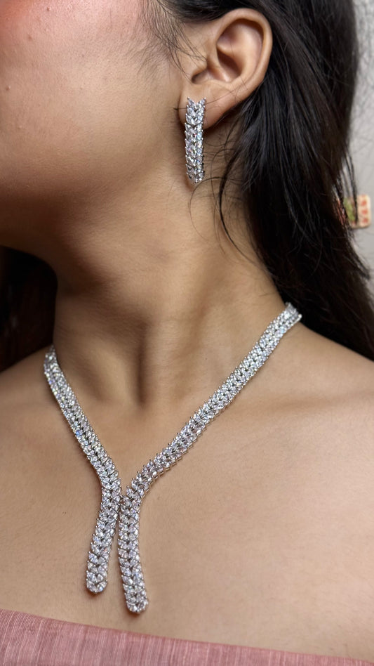 Celestia AD Cascade Lariat Necklace Set