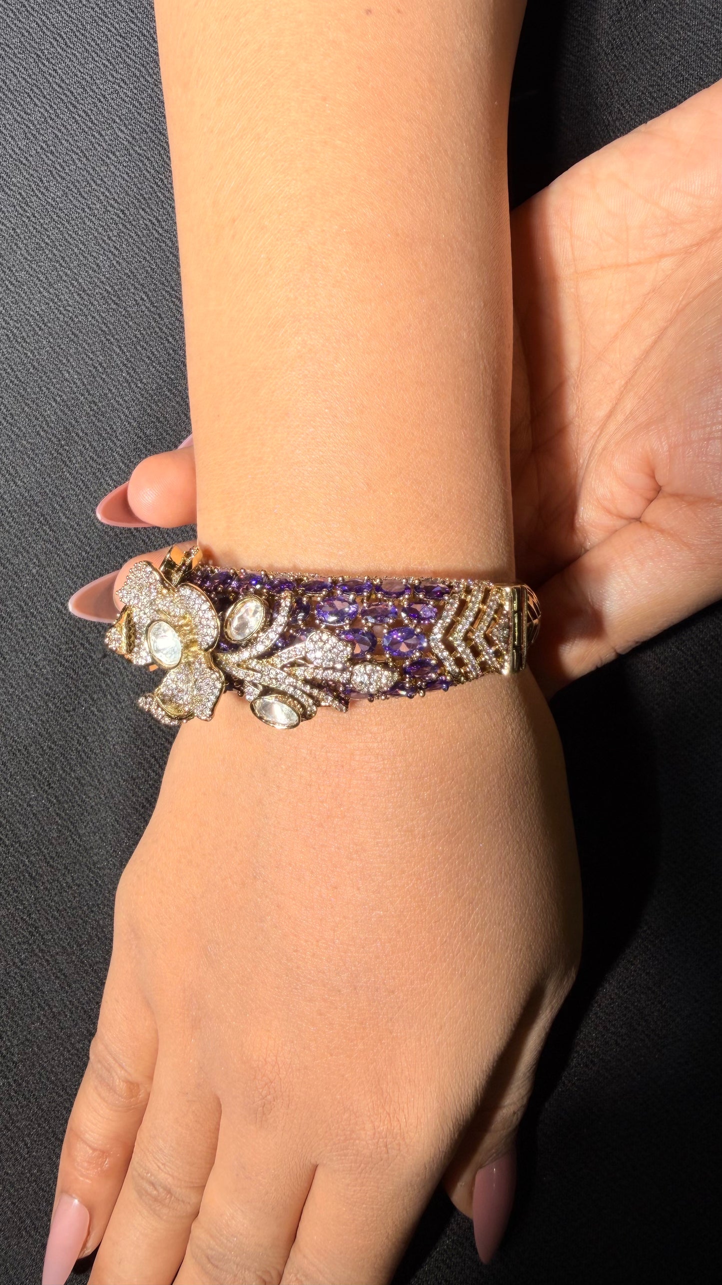 Victorian Amethyst Kundan Bracelet