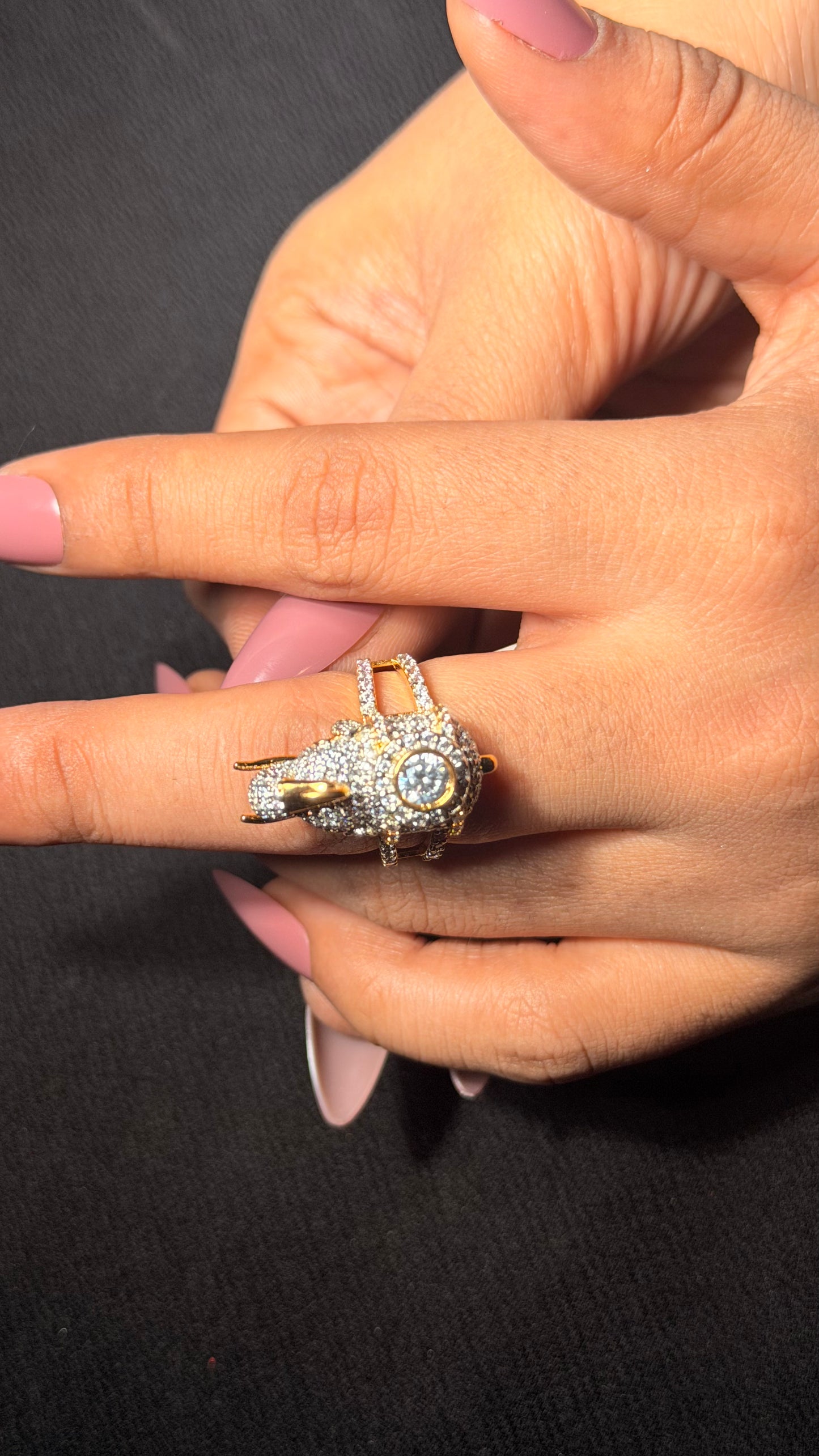 Gilded Gajraaj Diamond Ring