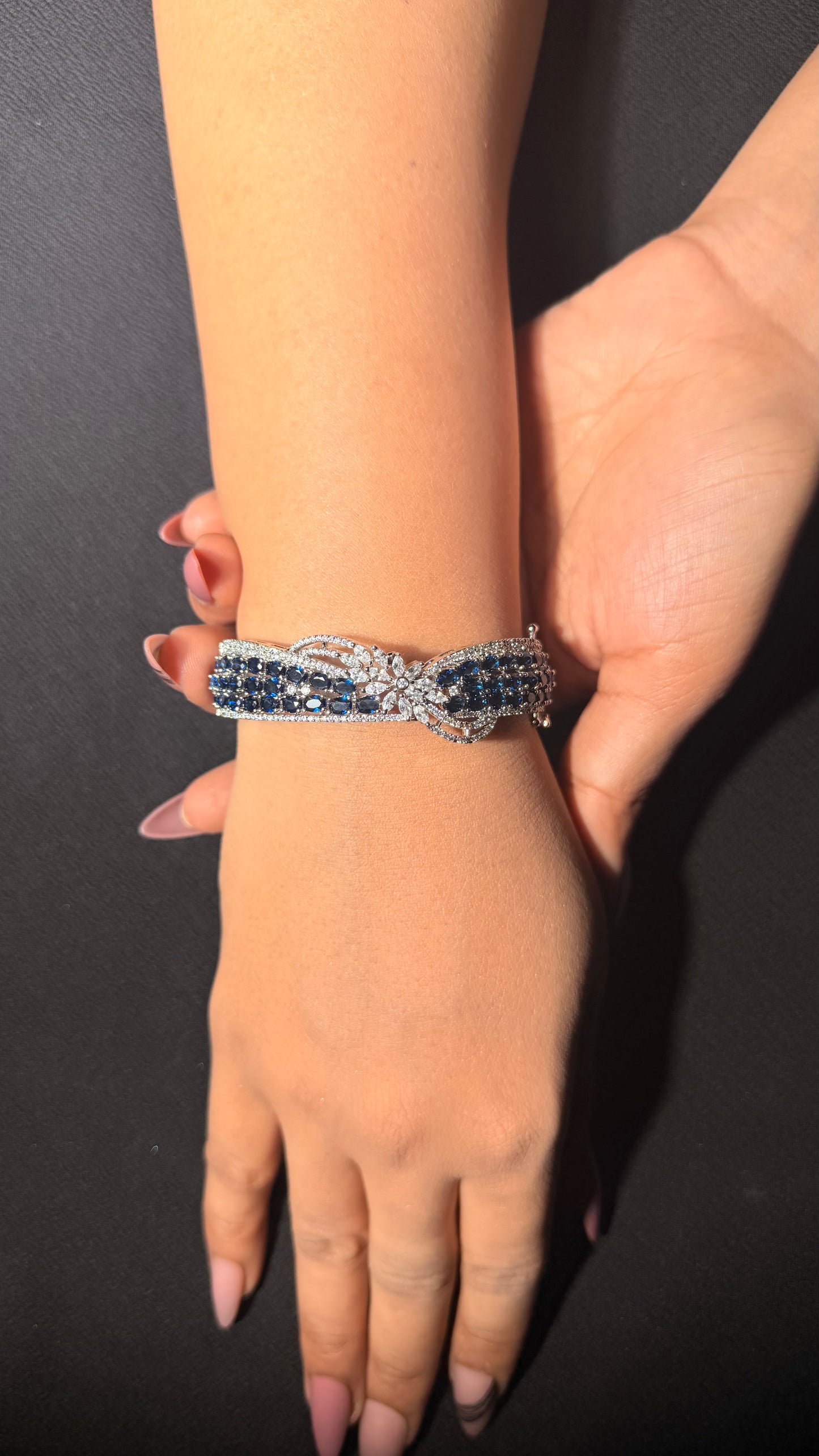 Ruby Navy Infinity Knot Bracelet