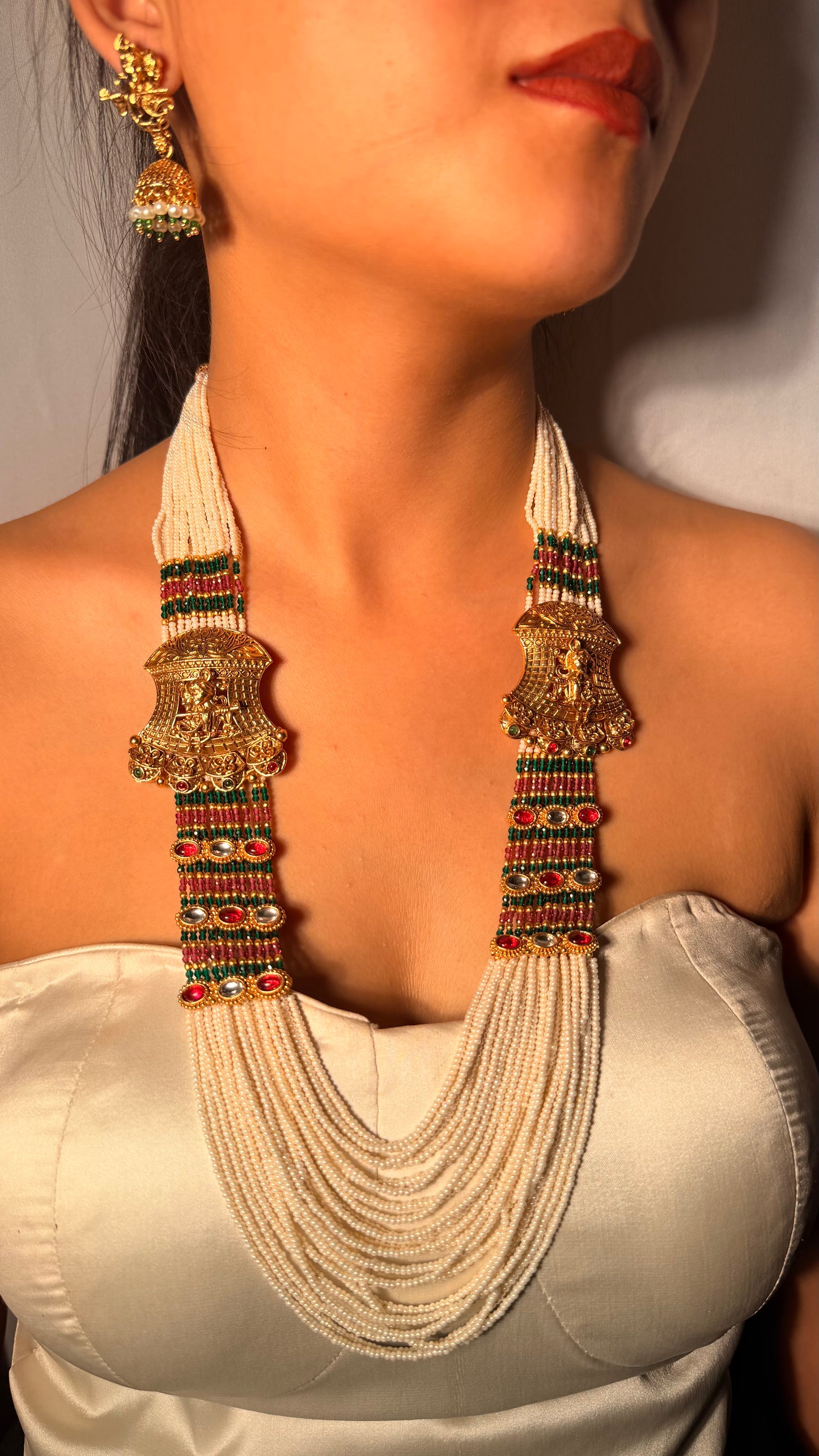 Padmavati Pearl Cascade Long Necklace