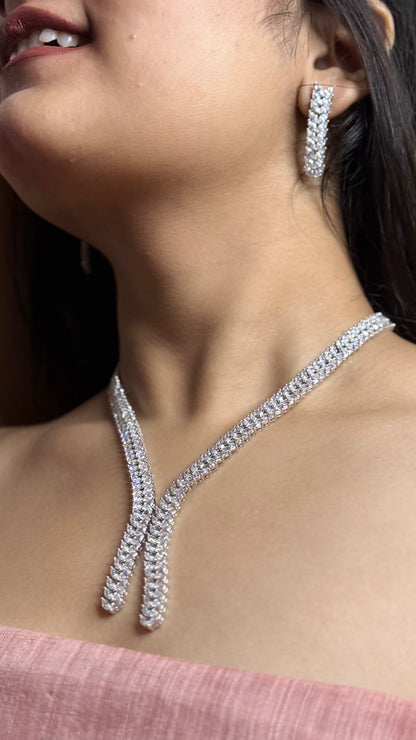 Celestia AD Cascade Lariat Necklace Set