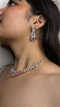 Blush Royale AD Cushion-Cut Statement Necklace Set