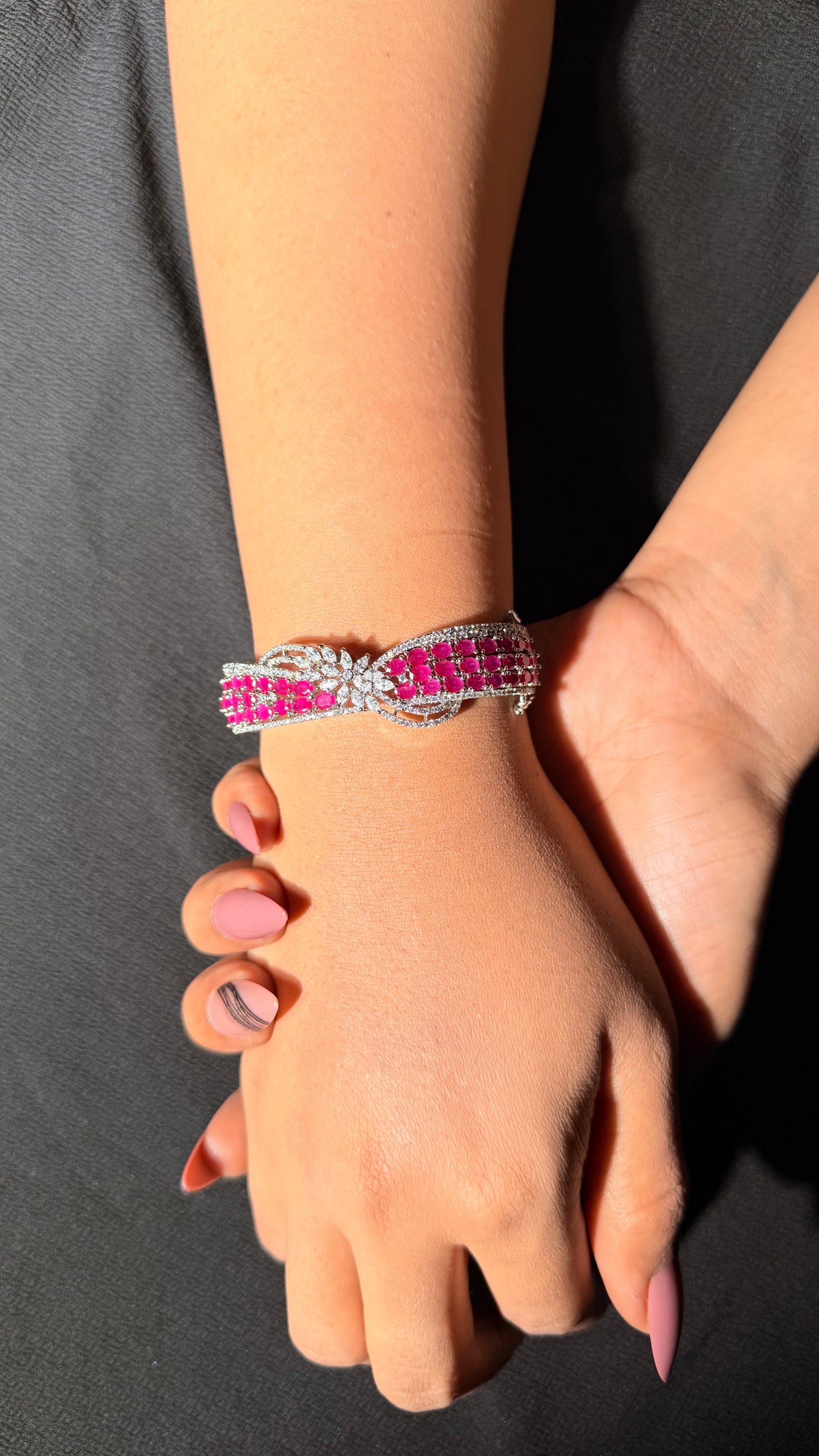 Ruby Navy Infinity Knot Bracelet