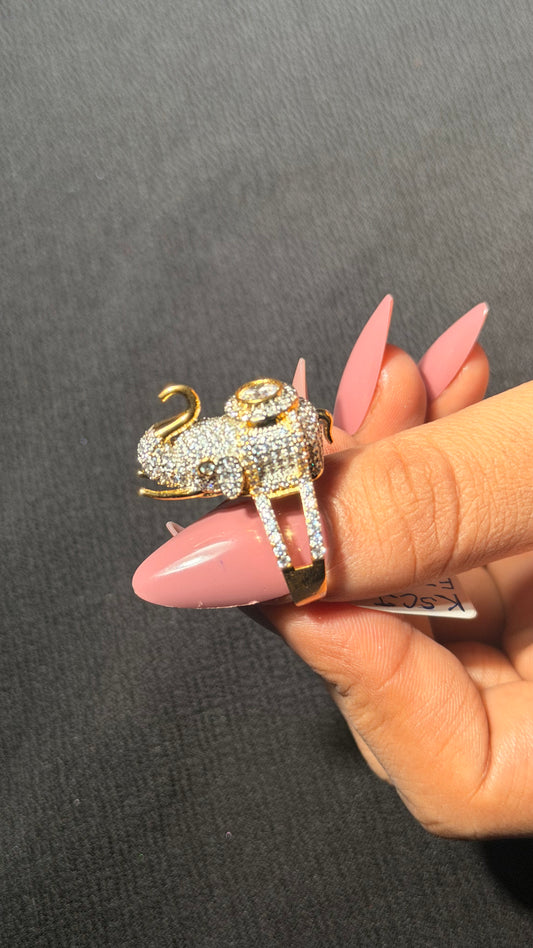 Gilded Gajraaj Diamond Ring