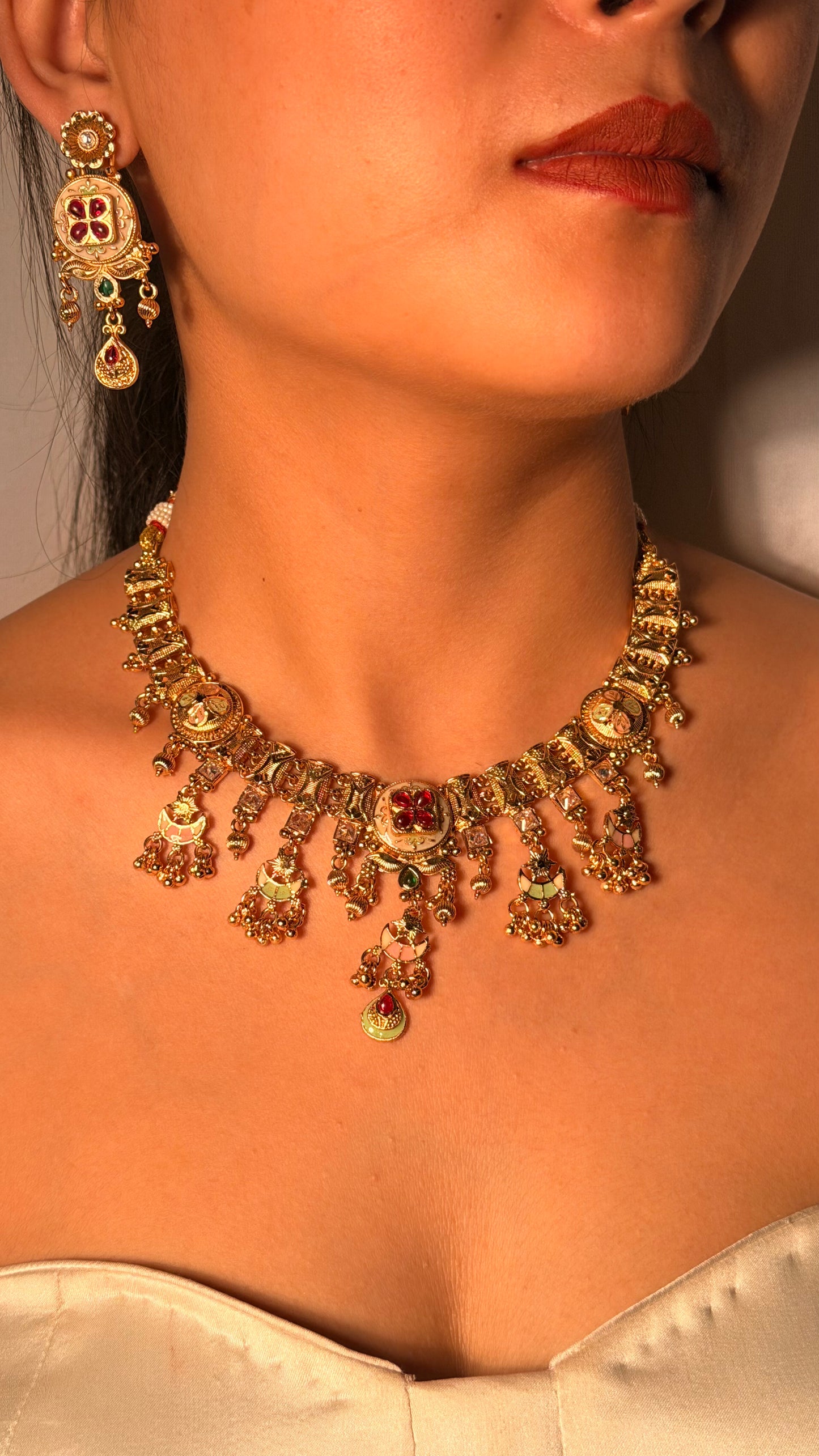 Sunheri Virasat Gold Necklace