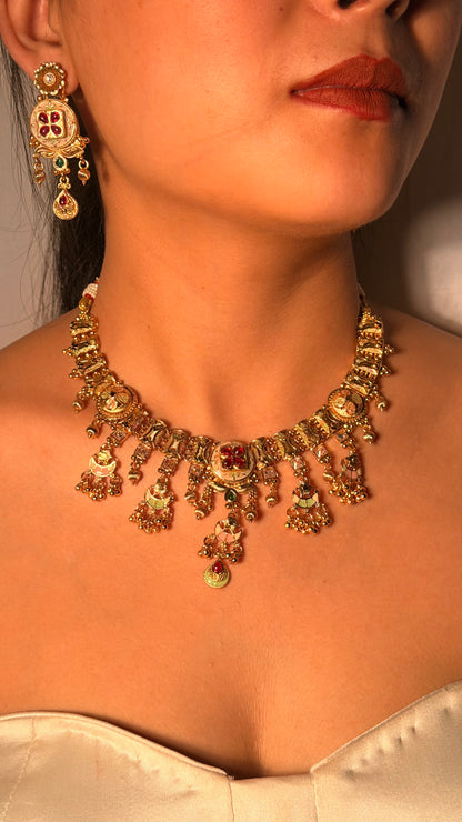 Sunheri Virasat Gold Necklace