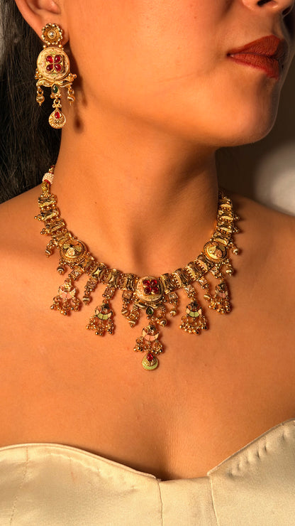 Sunheri Virasat Gold Necklace