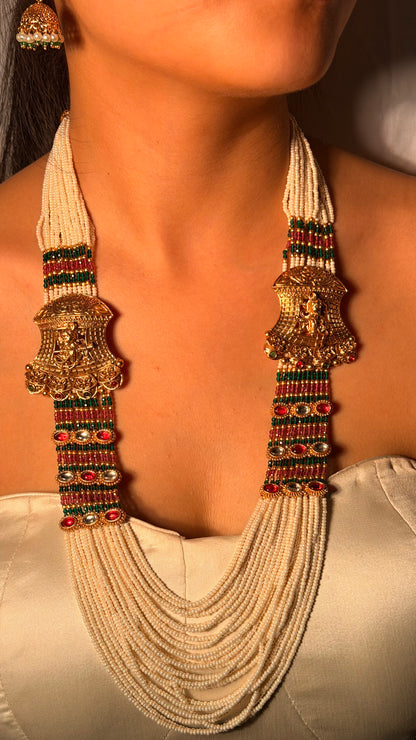 Padmavati Pearl Cascade Long Necklace