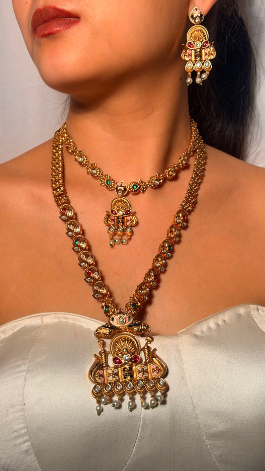 Noorvanshi Kundan Long Necklace Set