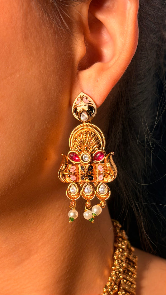 Noorvanshi Kundan Long Necklace Set