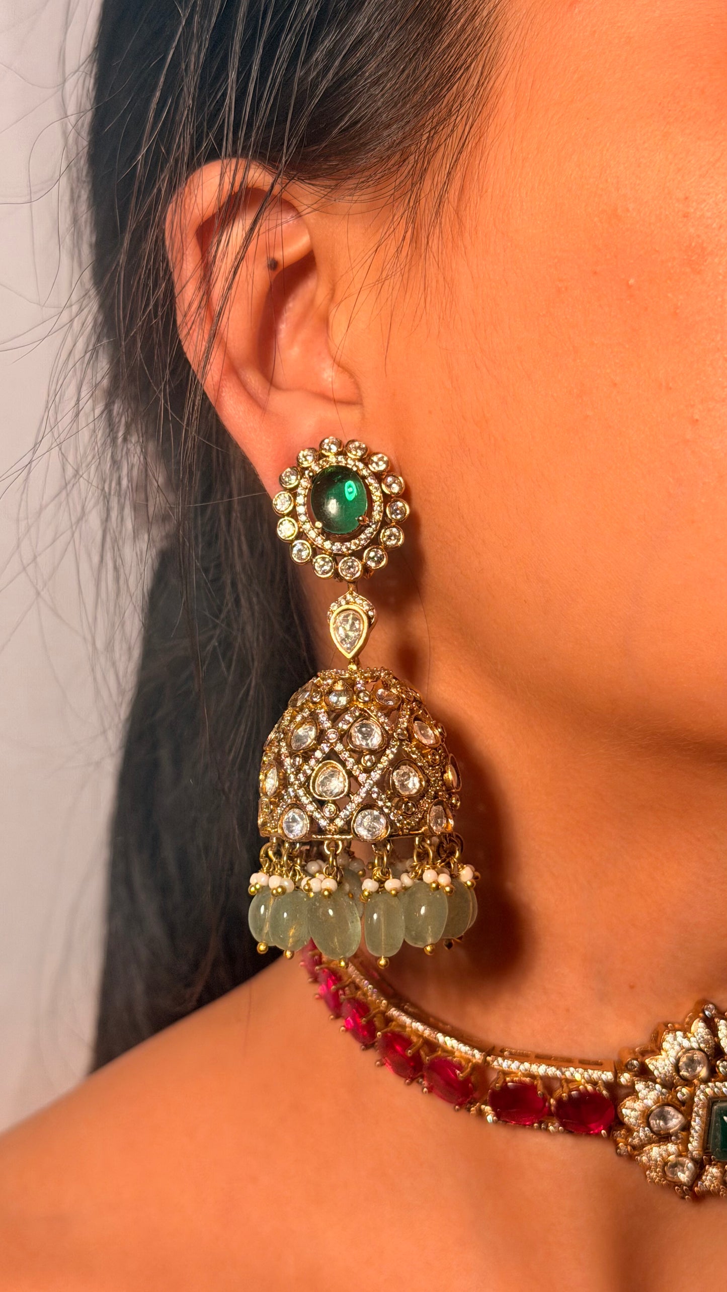 Raktika Panna Kundan Choker Set