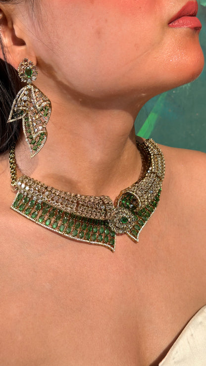Vanya Emerald Royale Necklace Set